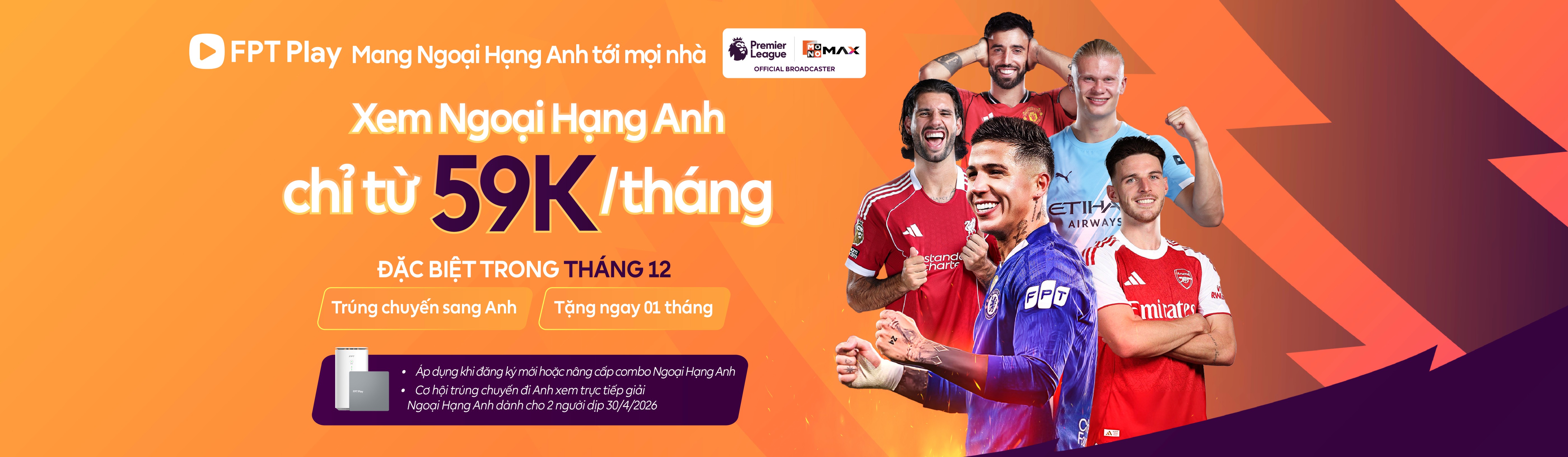 Đăng ký gói cước combo thể thao FPT